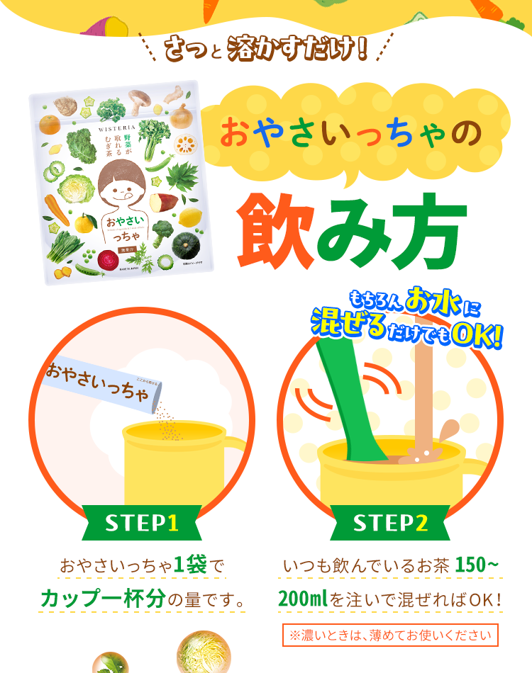 おやさいっちゃの飲み方